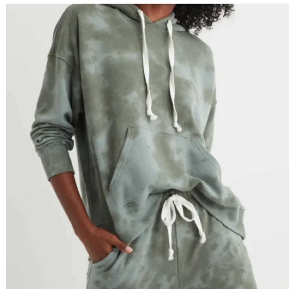 [Aerie] Tie Dye Green Comfy Oversized Lounge Sweatshirt- Medium
